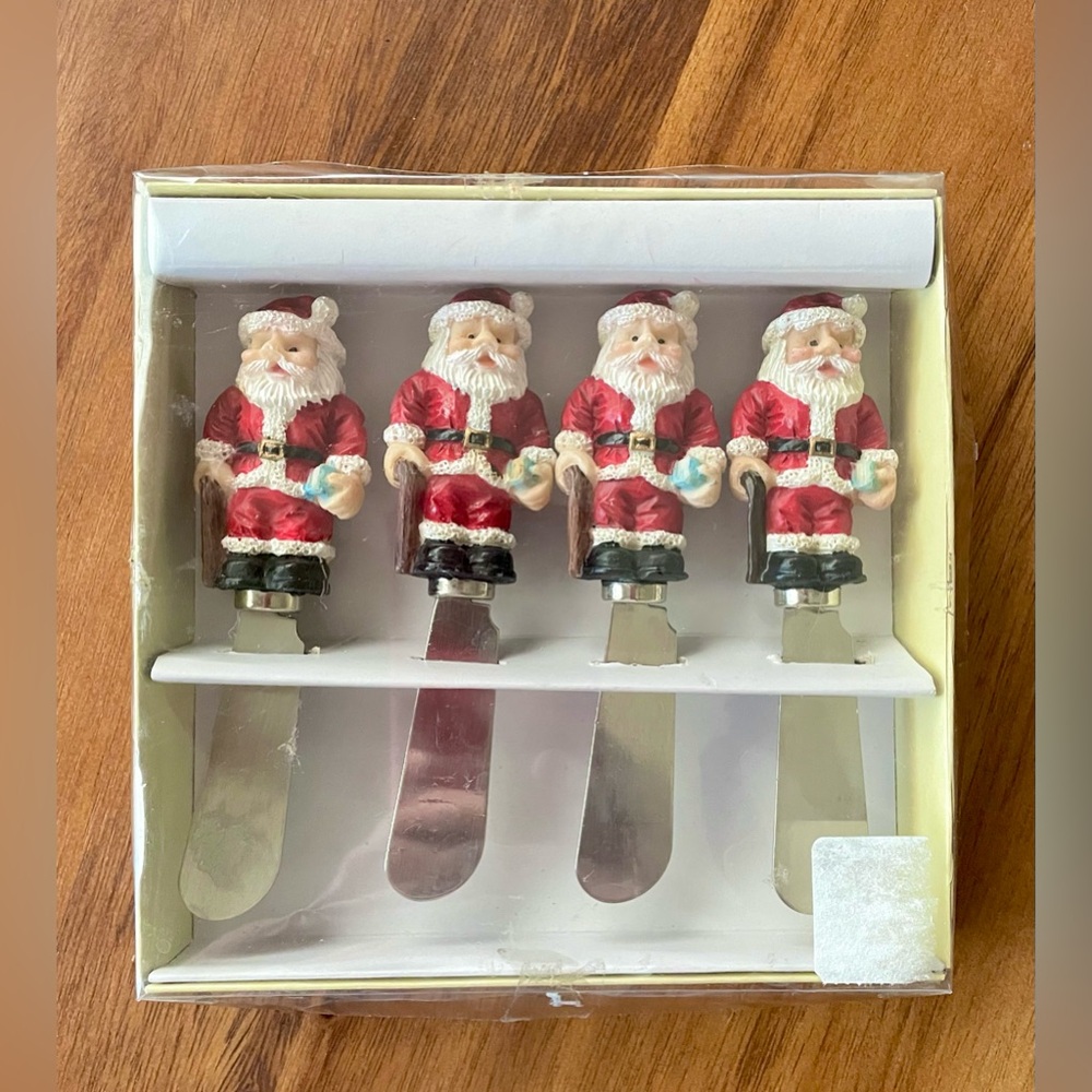 **NWOT ~ VINTAGE** Kirkland’s Christmas Cheese Spreaders - Set Of 4